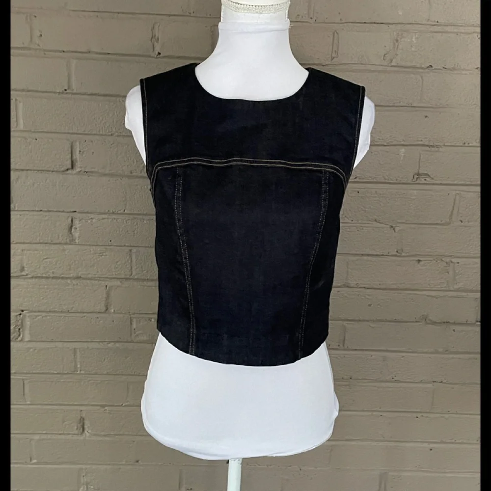 7 for all Mankind  Denim crop top  S